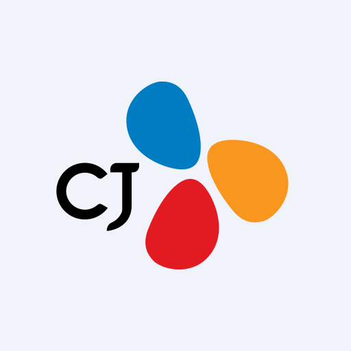 CJ Logistics logo featuring red blue and orange color blocks with a modern design