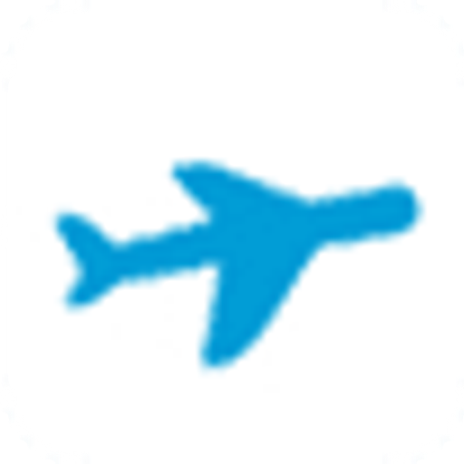 Dubai International Airport logo featuring an abstract aircraft silhouette against a blue background symbolizing global