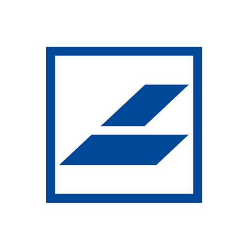 The Rhenus Group logo features a stylized blue rectangular prism representing logistics and transport services within the